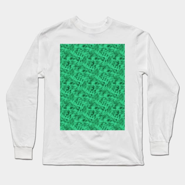 Green gray smoke - modern elegant pattern Long Sleeve T-Shirt by Hujer